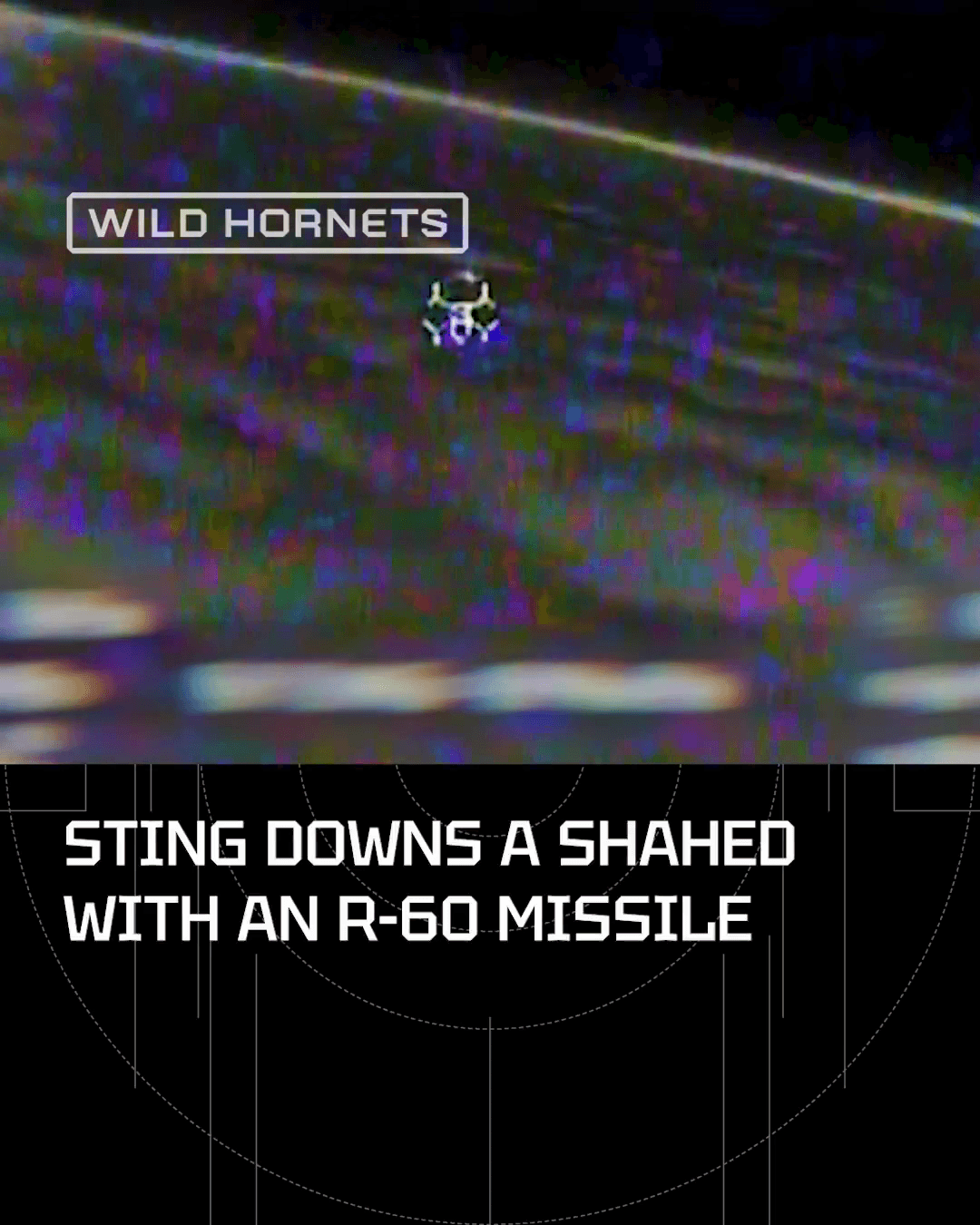 Video thumbnail: Ukrainian STING Interceptor Downs Shahed Carrying an R-60 Air-to-Air Missile