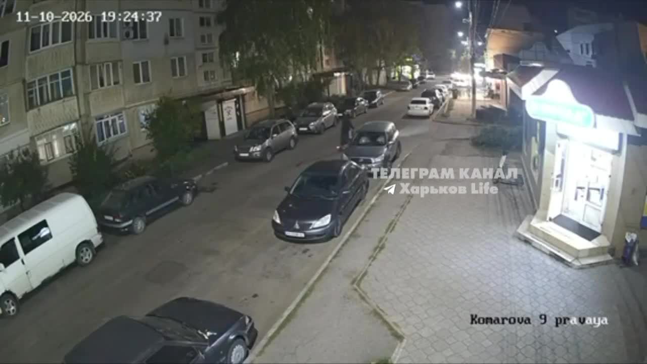 Video thumbnail: Russian “Banderol” Drone Strike Between Apartment Buildings Near Kharkiv Kills Three