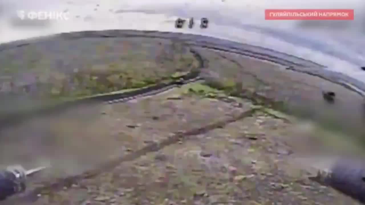 Video thumbnail: FPV-drone ødelægger lastbil med 11 russiske angrebstropper nær Huliaipole