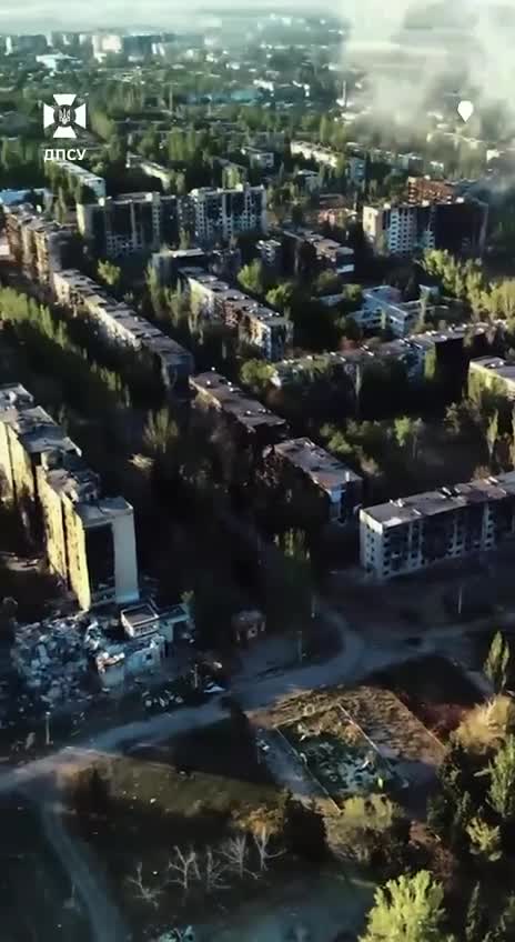Video thumbnail: Drone footage shows destruction across Druzhkivka after repeated Russian attacks
