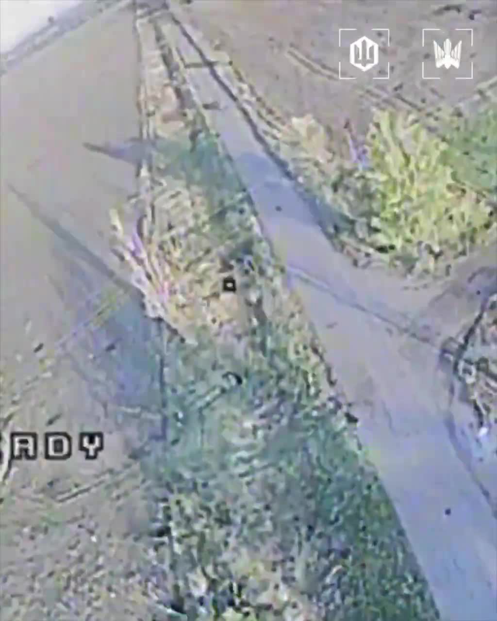 Video thumbnail: FPV-droneangreb fanger russisk soldat under stop på Pokrovsk-frontlinjen